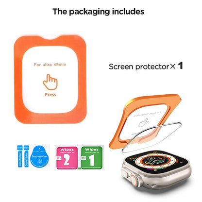 Tempered Glass for Apple Watch Ultra 1/2/3 49mm with Alignment Tool Protector