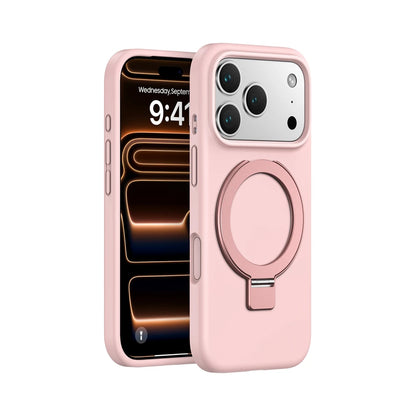 Magnetic Liquid Silicone Stand Case for iPhone 17 16 15 14 13 12 Pro Max Plus