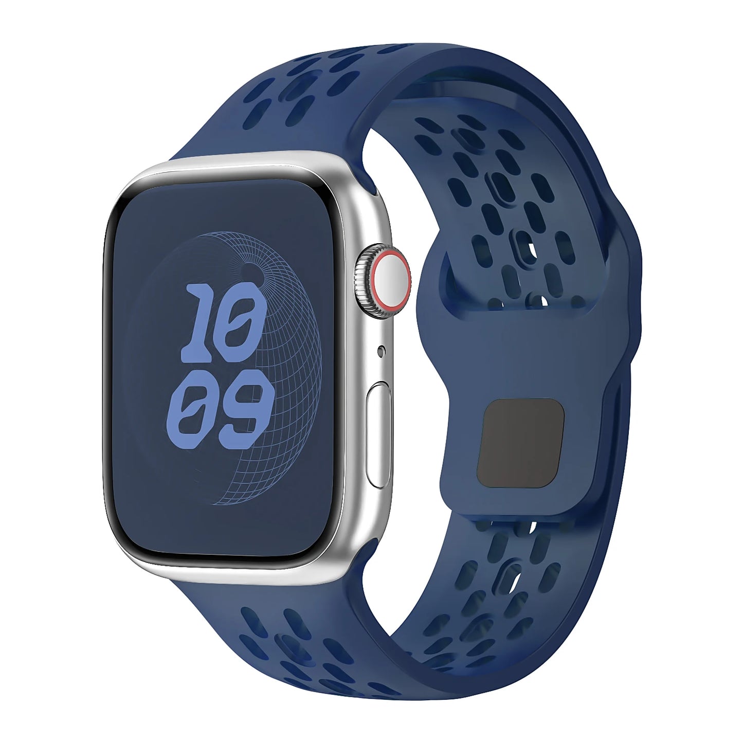 Silicone Band for Apple Watch Series 3–10 Ultra, Adjustable Strap 38mm–49mm Bracelet