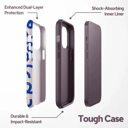 Fashion Blue Line Pattern Case for iPhone 17–11 Pro Max Double Layer