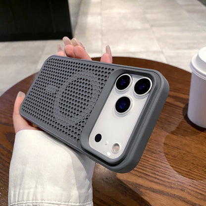 Hollow Mesh Cooling MagSafe Case – Honeycomb Breathable Cover for iPhone 16