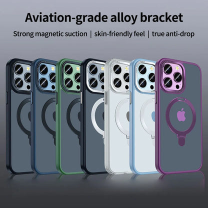 Magnetic Ring Holder MagSafe Case for iPhone 17–12 | Metal Shockproof Cover