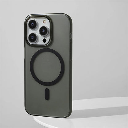 Ultra Thin Clear Magnetic Case for iPhone 16 15 14 13 12 Pro Max Plus HD PC