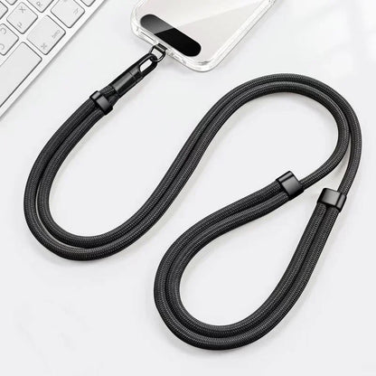 Adjustable Mobile Phone Lanyard Crossbody Strap with Patch for iPhone & Smartphones
