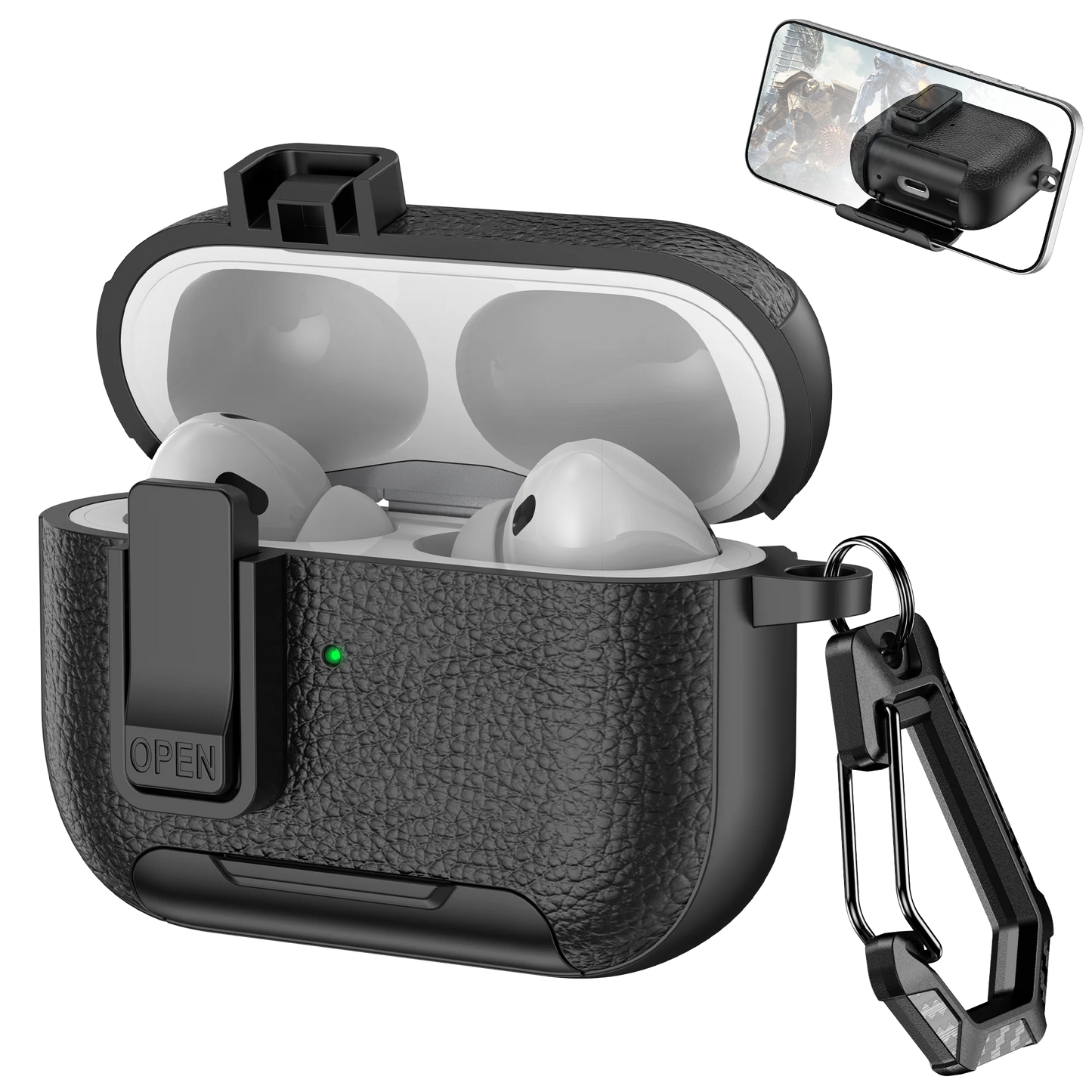 Phone Holder Cortex Case for AirPods Pro 3 2 1 4 Bluetooth Earphone Cover