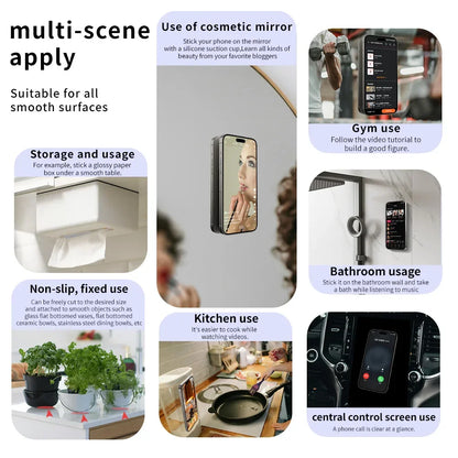 Double-Sided Silicone Suction Pad for Phone Fixing Adhesive Rubber Sucker Pad