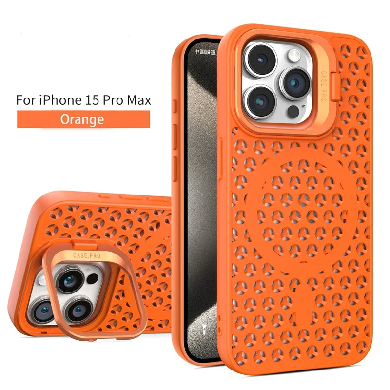 MagSafe Mesh Cooling Case for iPhone 11–15 Pro Max – Soft & Magnetic