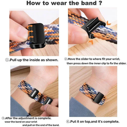 Braided Elastic Strap for Apple Watch Ultra & Series 10–5 SE Band