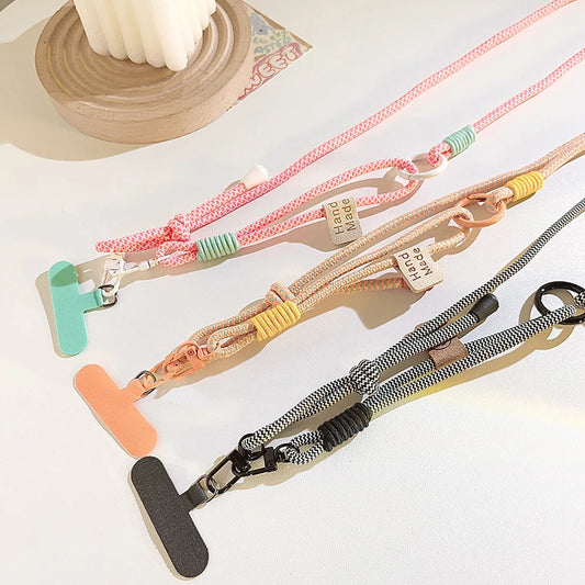 Handwoven Long Mobile Phone Lanyard Crossbody Strap Unisex Anti-Loss Durable