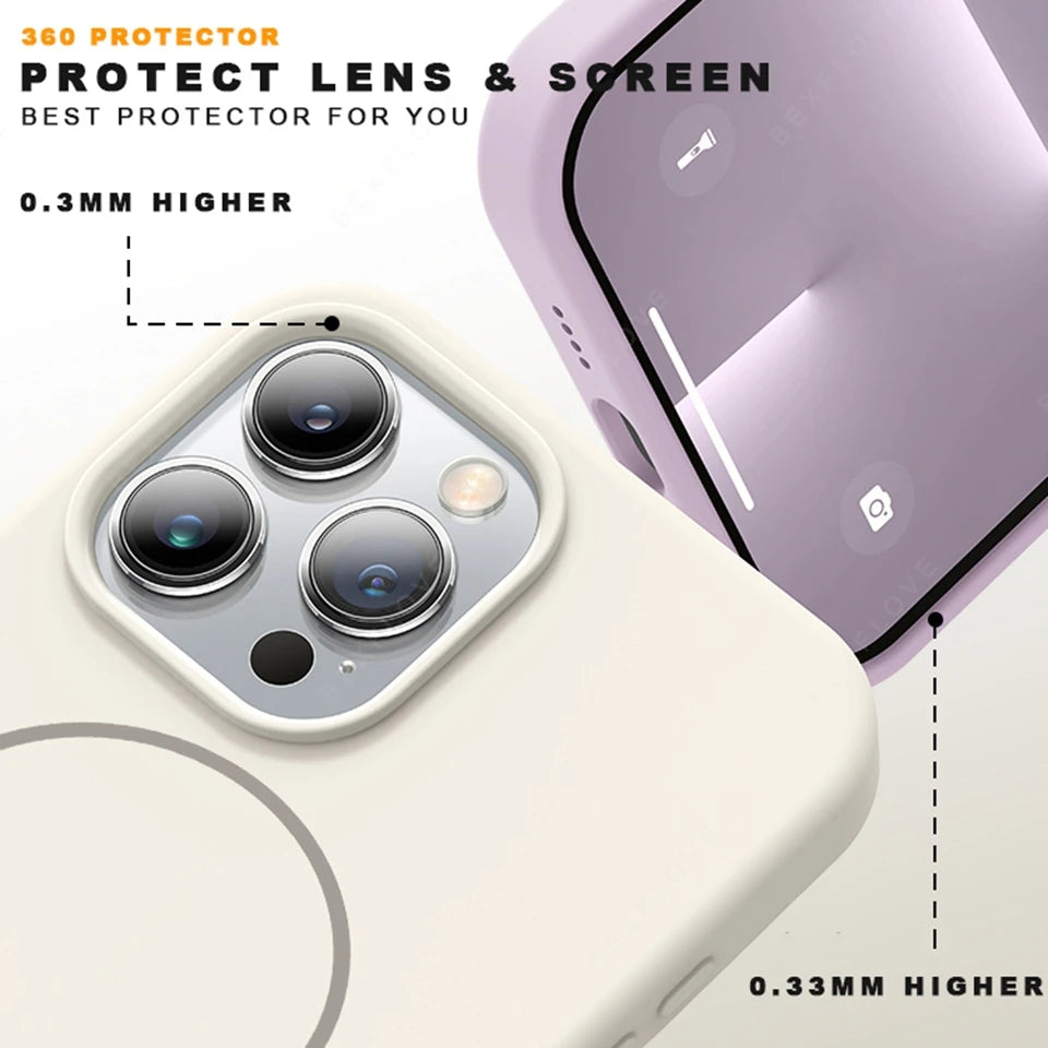 MagSafe Liquid Silicone Case with Lanyard for iPhone 14 Series