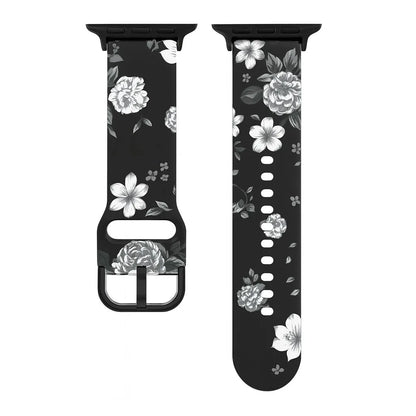 Printed Silicone Strap for Apple Watch Ultra & Series 10–4 | 49–38mm Band