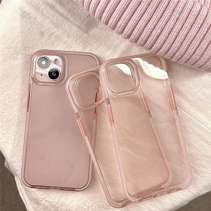 Transparent Anti-Fall Silicone Case for iPhone 13–16, 14/15 Pro Max Protective