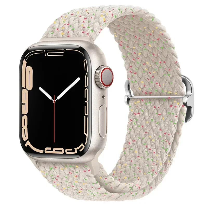 Braided Nylon Strap for Apple Watch Ultra 2/Series 10–4 Adjustable Band