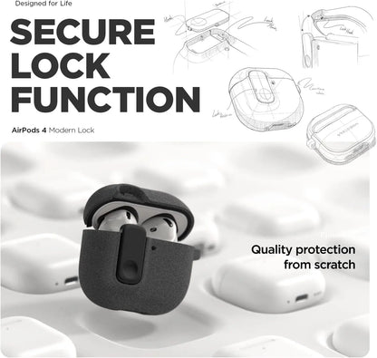 Luxury Shockproof Case for AirPods Pro 2, 4 & 3 with Hook Carabiner