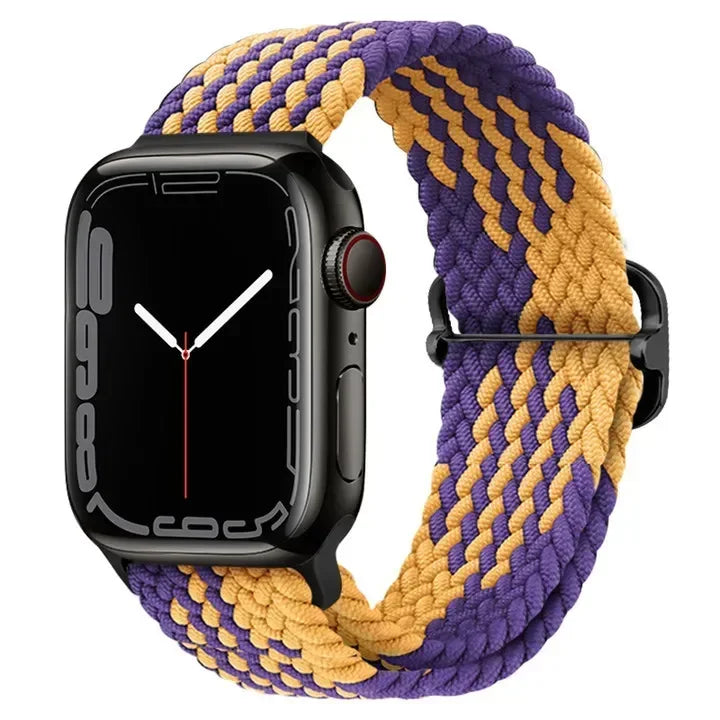 Braided Nylon Strap for Apple Watch Ultra 2/Series 10–4 Adjustable Band