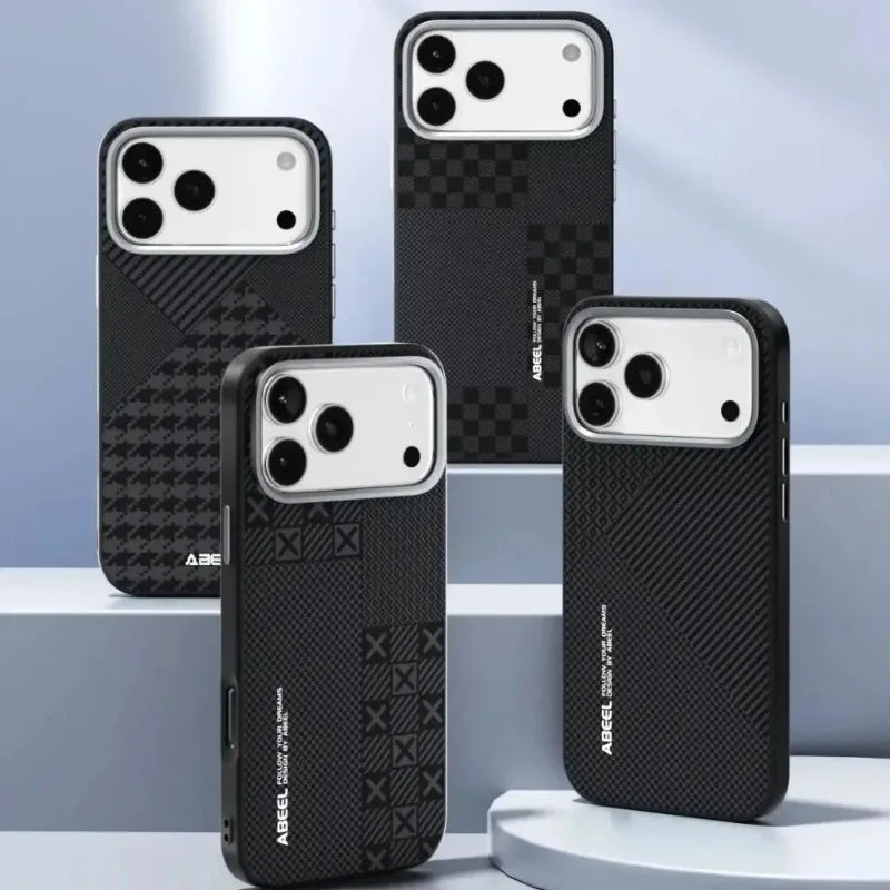 Business Carbon Fiber Slim Case for iPhone 17 Air 16E 15 14 Plus Pro Max Cover