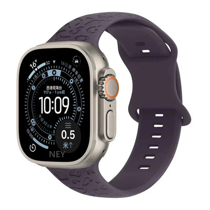 Engraved Silicone Strap for Apple Watch 11/10/9/8/7/SE Ultra 3 Band