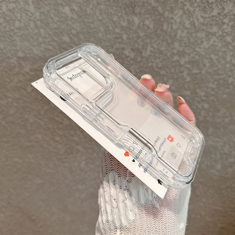 3-in-1 Transparent Heavy Duty Armor Case for iPhone 17 16 15 14 13 12 Pro Max