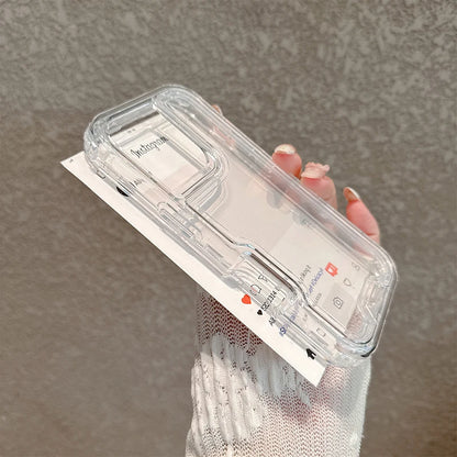 3-in-1 Transparent Heavy Duty Armor Case for iPhone 17 16 15 14 13 12 Pro Max