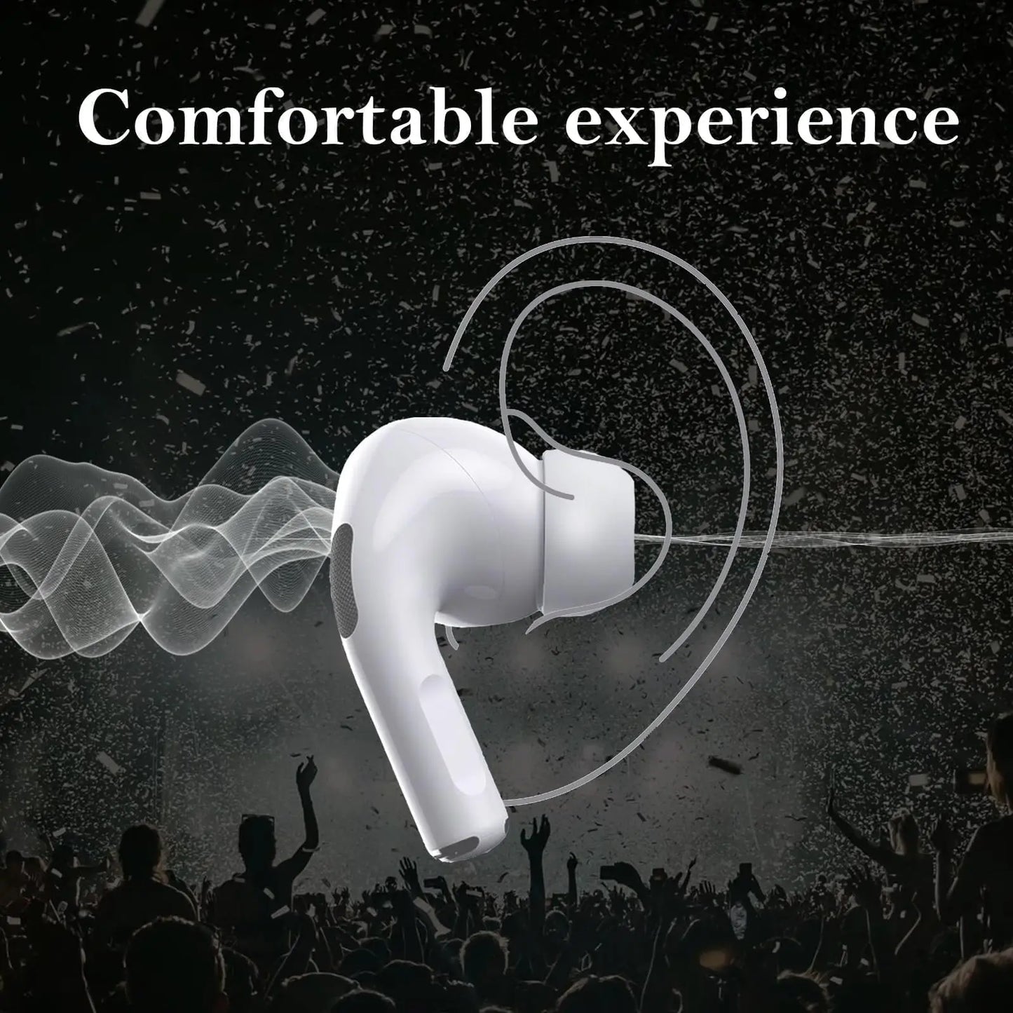 Memory Foam Ear Tips for AirPods Pro – 3pcs Soft Silicone Covers