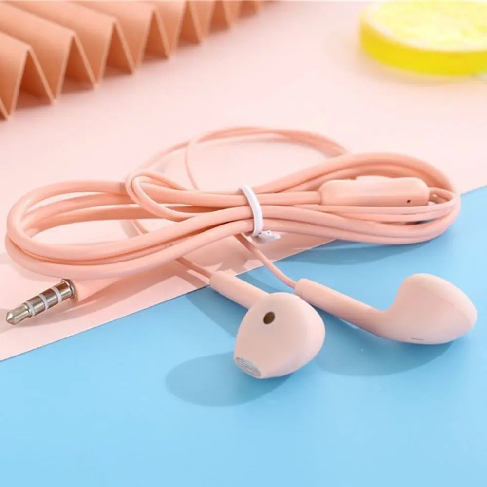 3.5mm Stereo In-Ear Headphones with Mic for Xiaomi, Huawei, Samsung, Sport