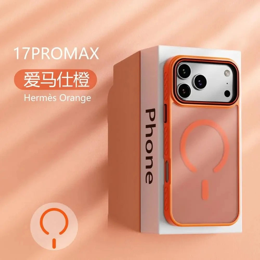Frosted Matte Magnetic Case for iPhone 17 17 Air 17 Pro Max MagSafe Shockproof